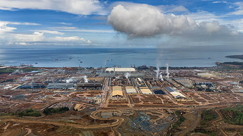 Aktivitas Hilirisasi Nikel di Pulau Obi